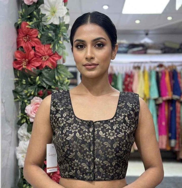 Floral Silk Brocade Blouse for Elegant Style and Comfort
