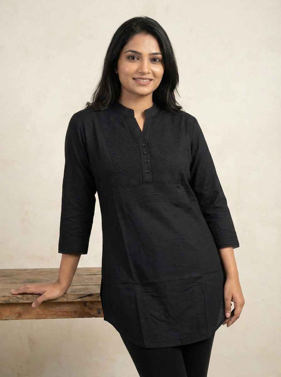 Slub Cotton Short Kurti Top