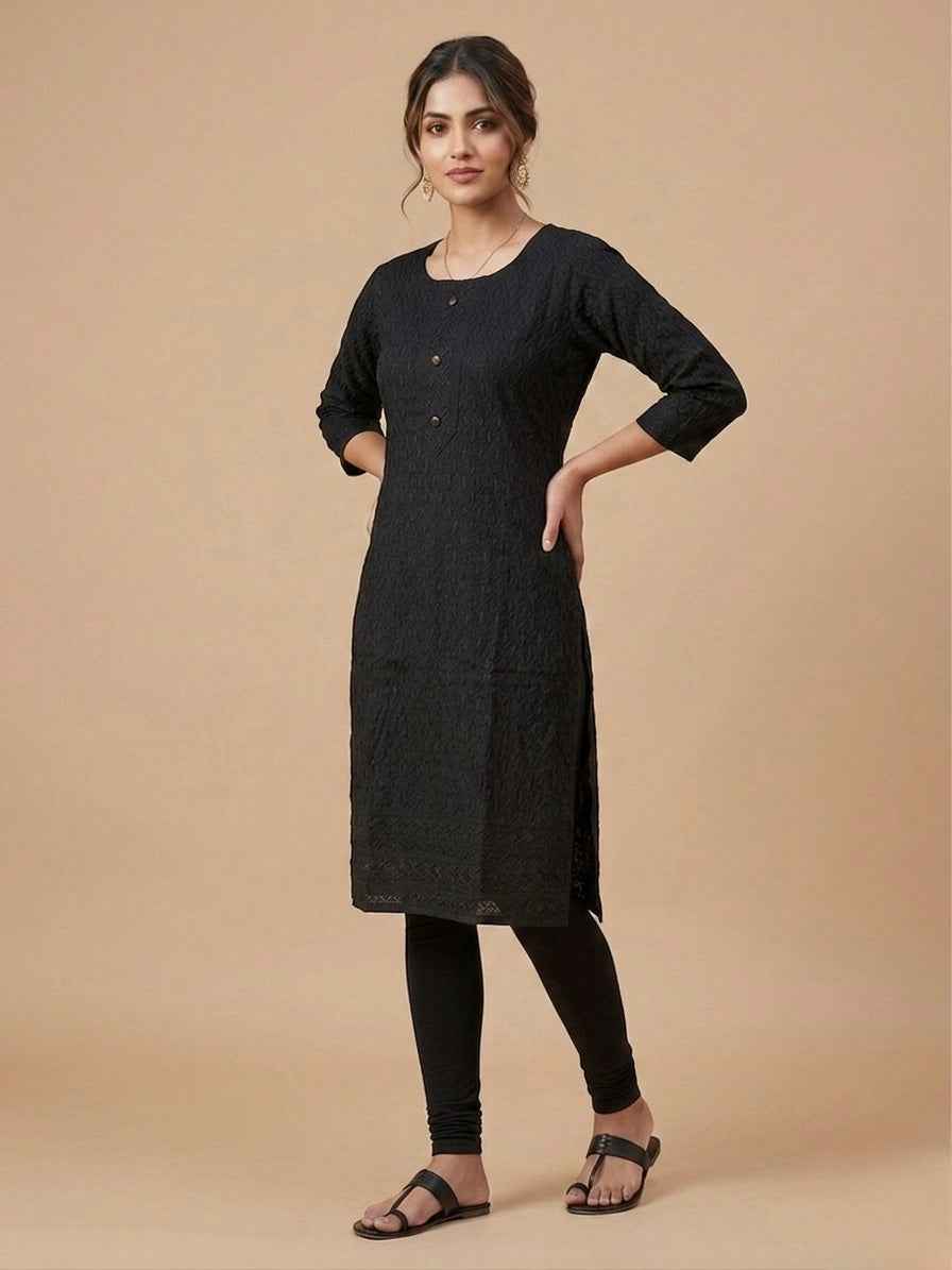 Lucknowi Chikankari Kurti Top