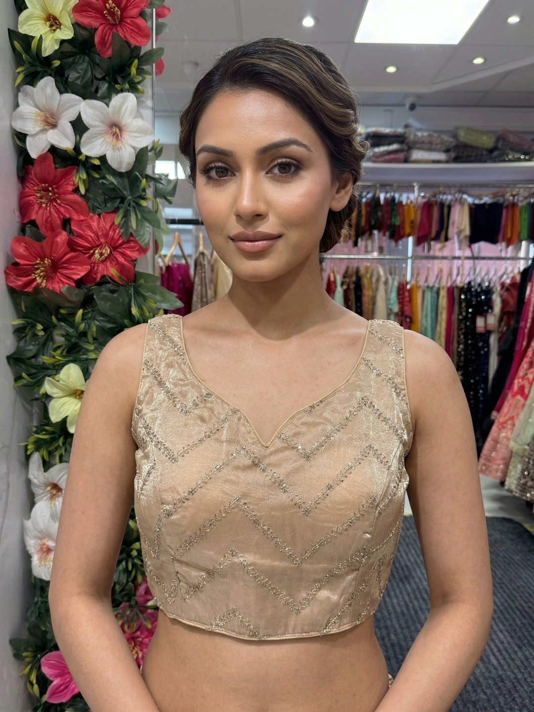 Fendi Silk Zardosi Blouse