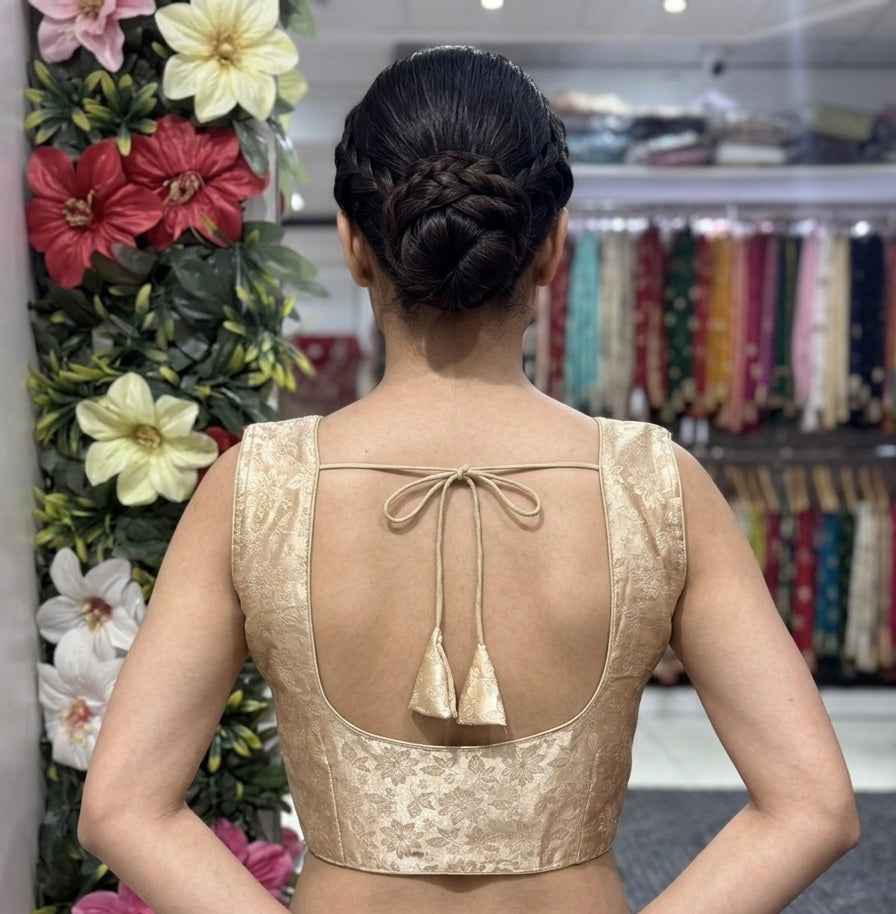 Floral Silk Brocade Blouse for Elegant Style and Comfort