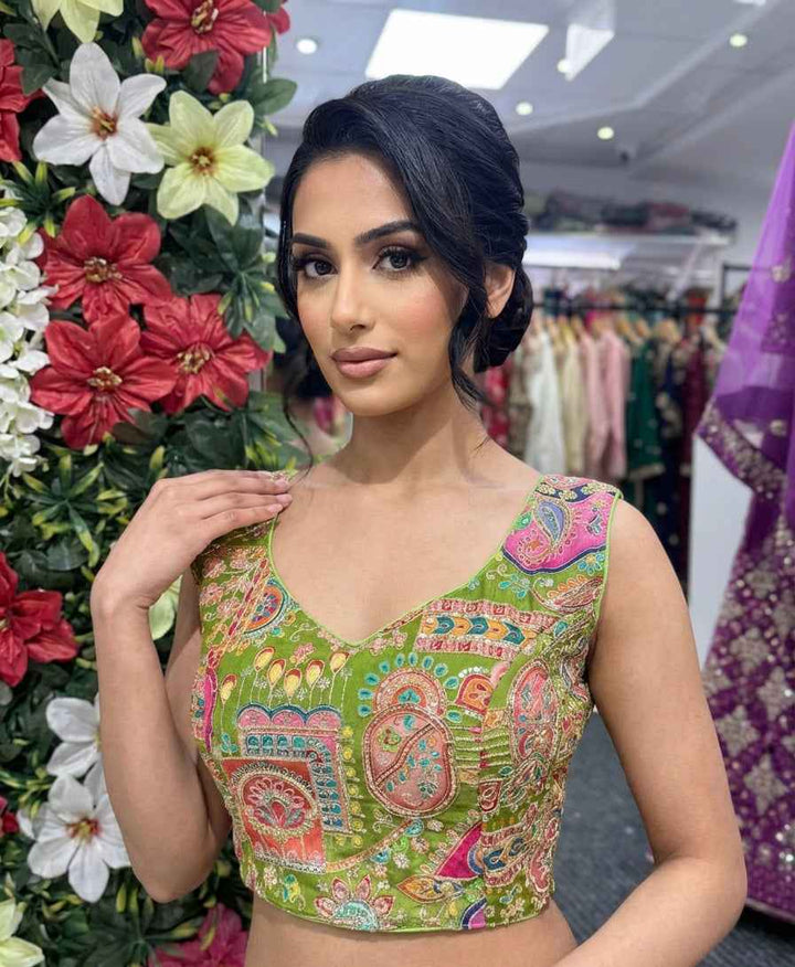 Soft Silk Embroidered Blouse