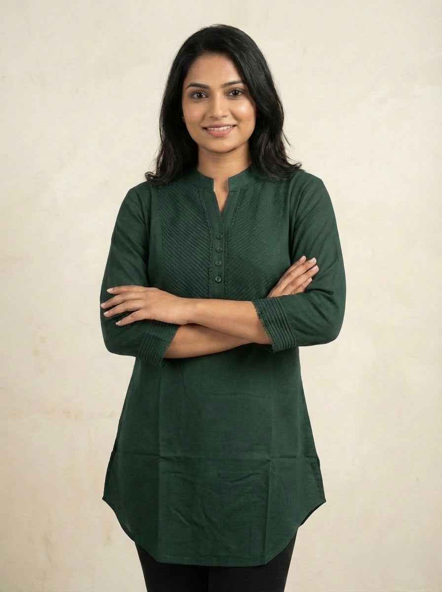 Slub Cotton Short Kurti Top