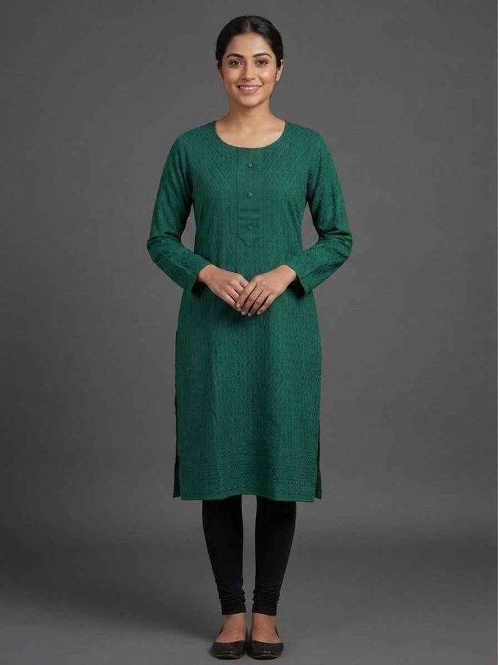 Lucknowi Chikankari Kurti Top