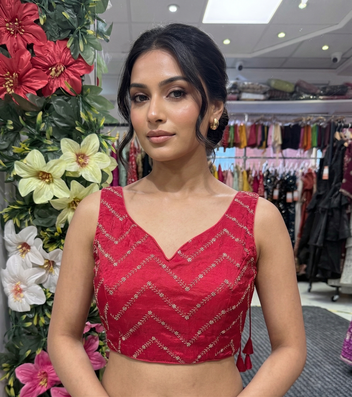 Fendi Silk Zardosi Blouse