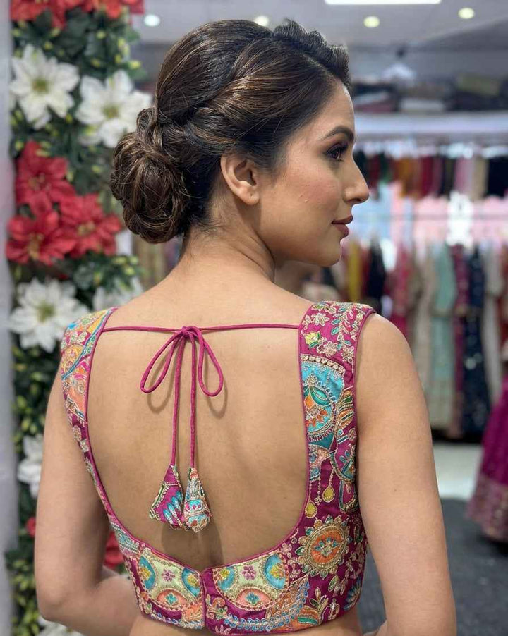 Soft Silk Embroidered Blouse