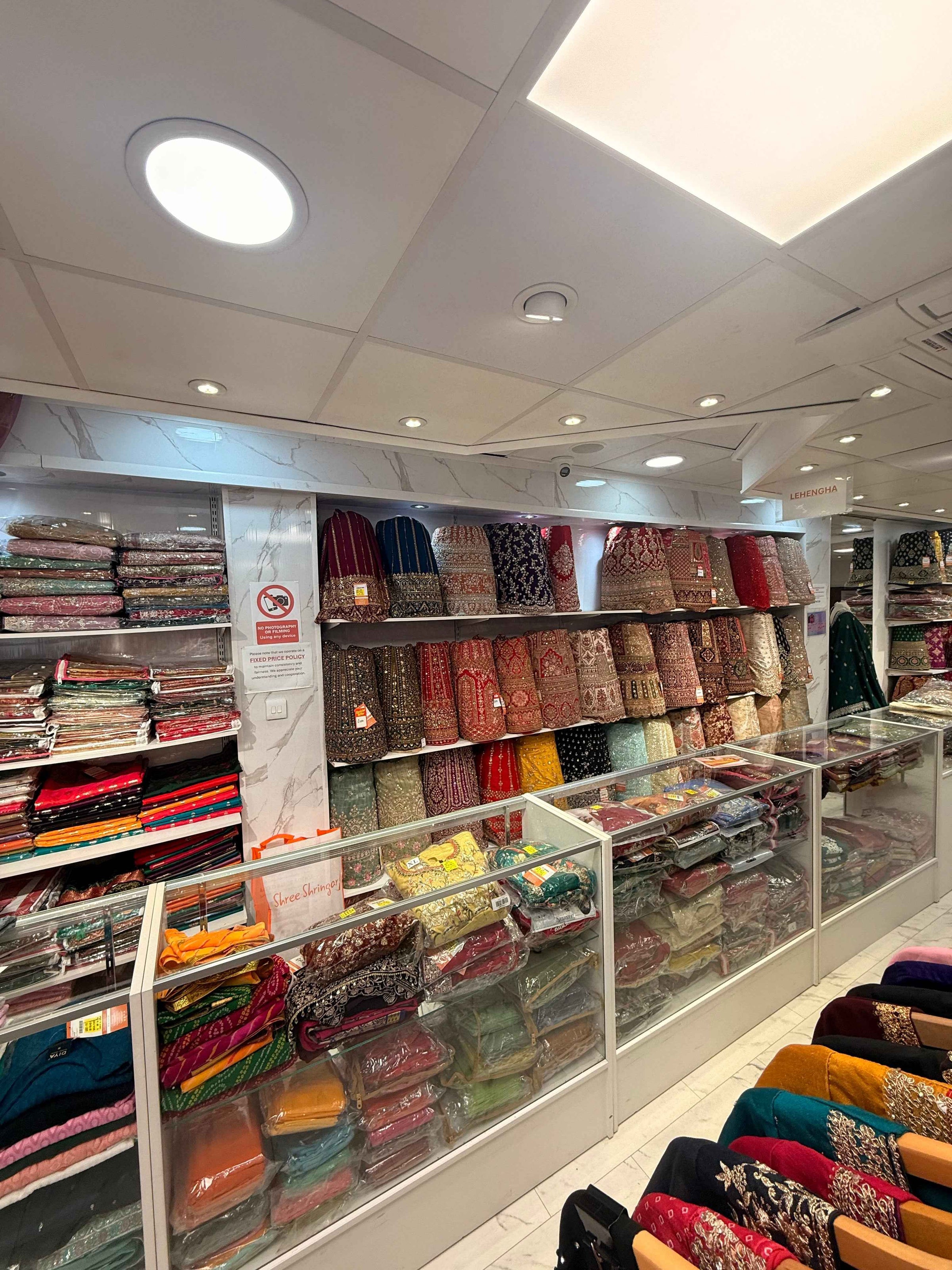 Shree Leicester Shop - Internal View of Lehengas