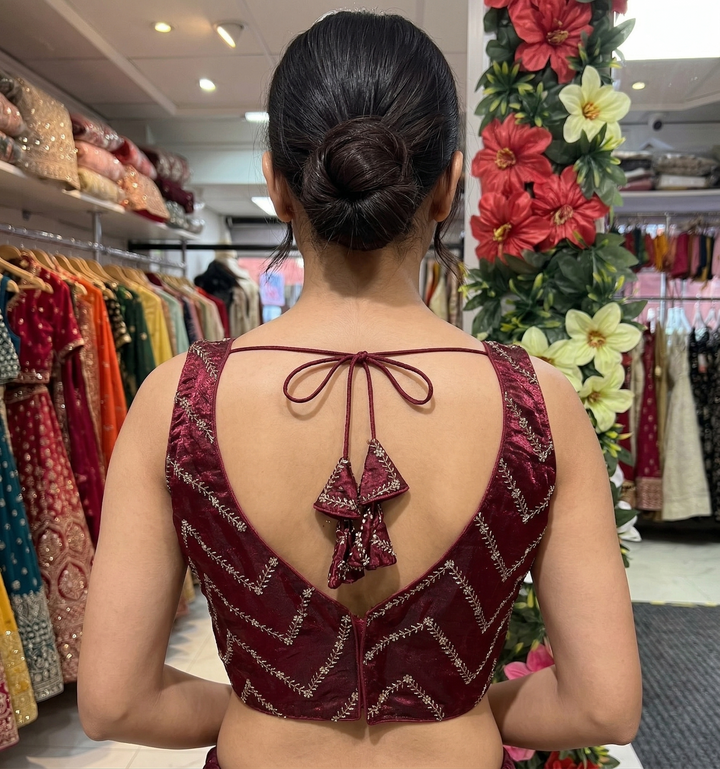 Fendi Silk Zardosi Blouse