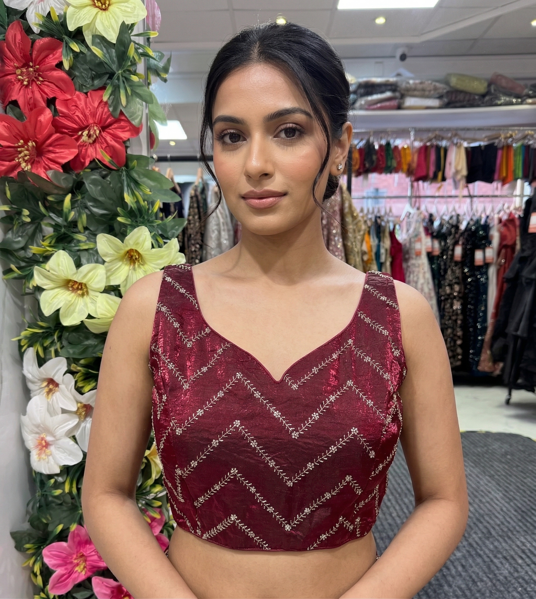 Fendi Silk Zardosi Blouse