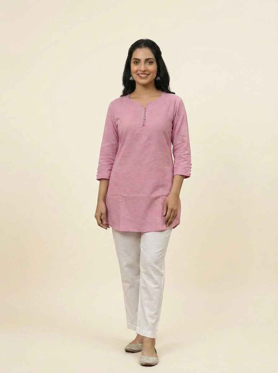 Plain Cotton Kurti Tops