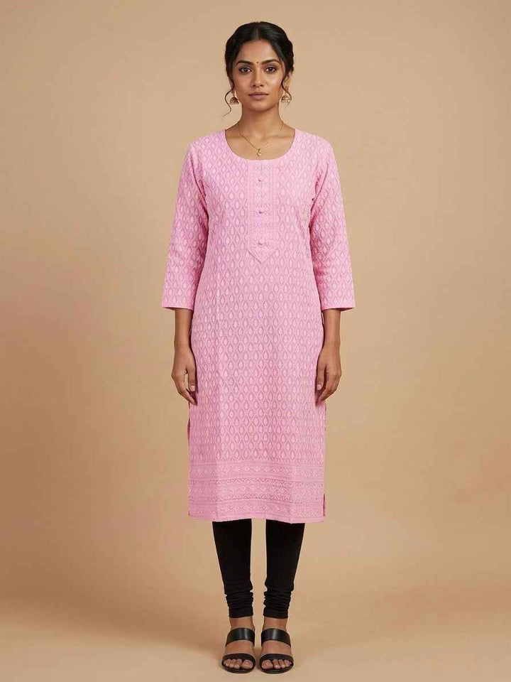 Lucknowi Chikankari Kurti Top