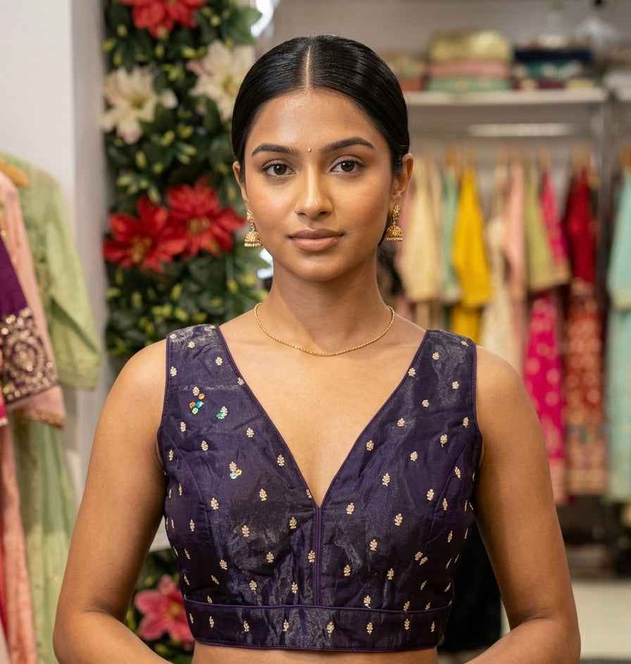 Tissue Silk Embroidered Blouse