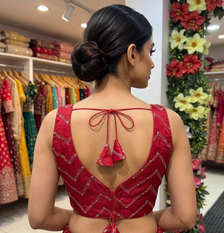 Fendi Silk Zardosi Blouse