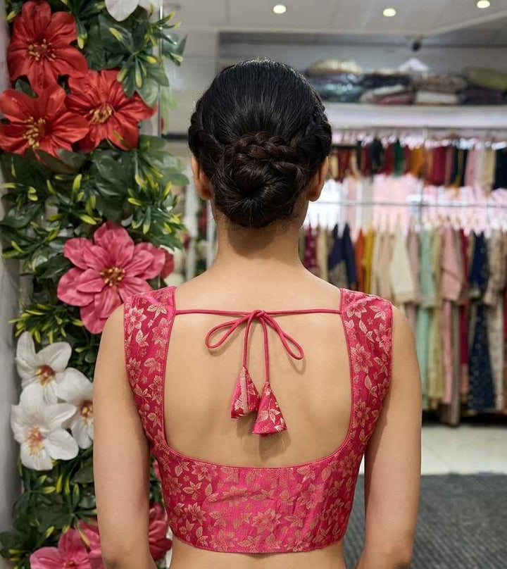 Floral Silk Brocade Blouse for Elegant Style and Comfort