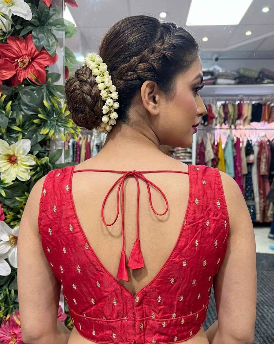 Tissue Silk Embroidered Blouse