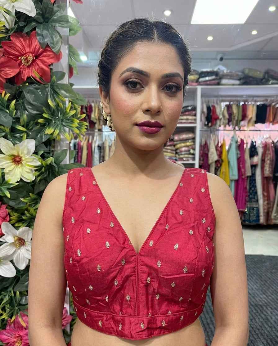 Tissue Silk Embroidered Blouse