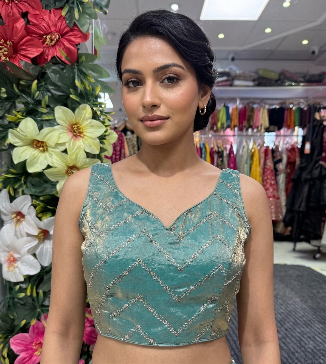 Fendi Silk Zardosi Blouse