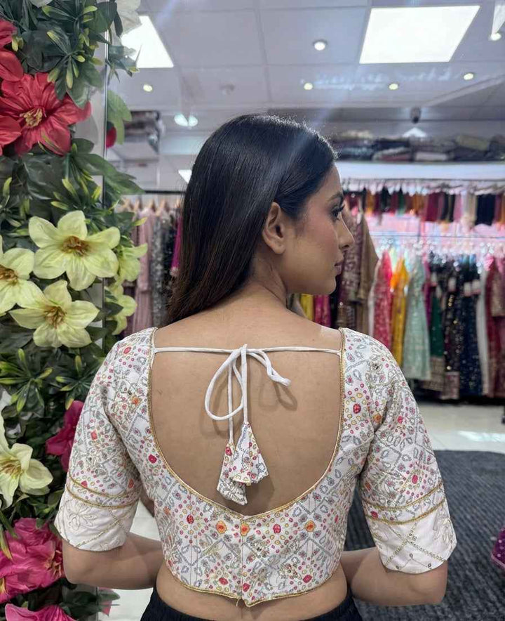 Soft Silk Embroidered Blouse