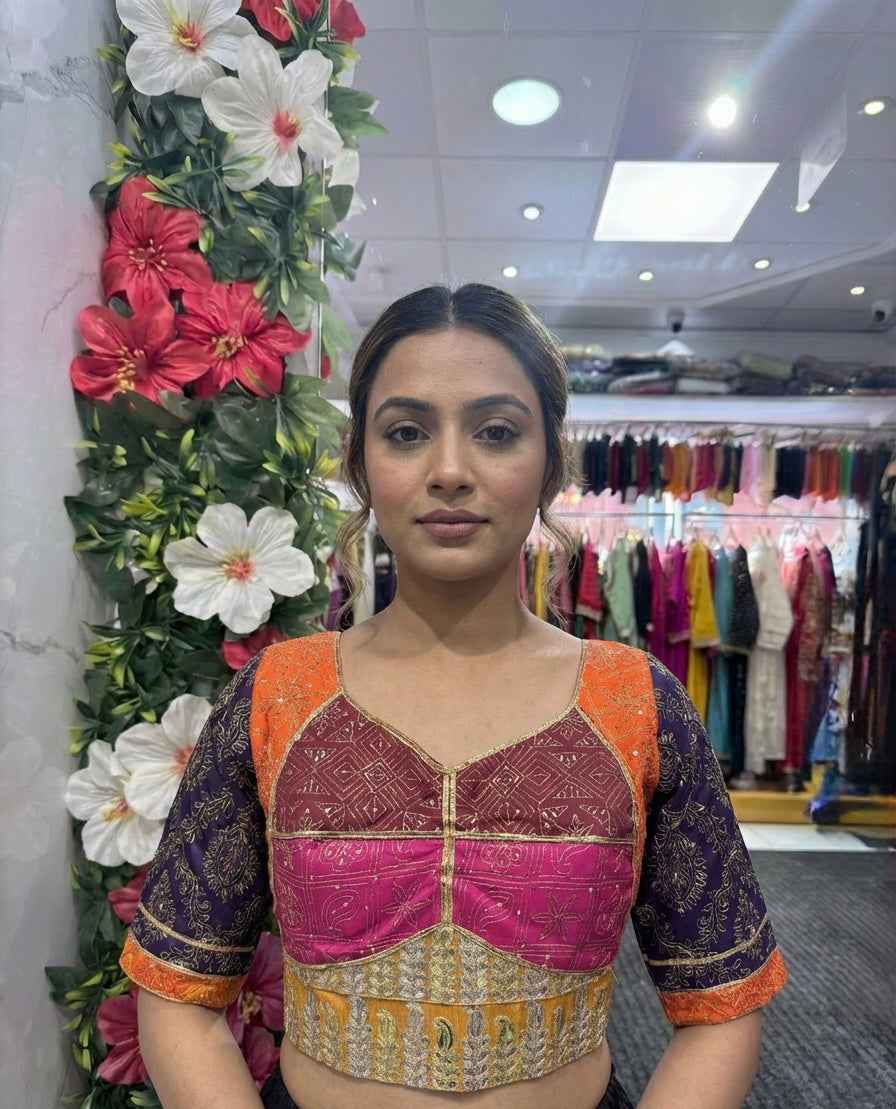 Soft Silk Embroidered Blouse