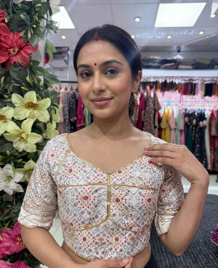 Soft Silk Embroidered Blouse