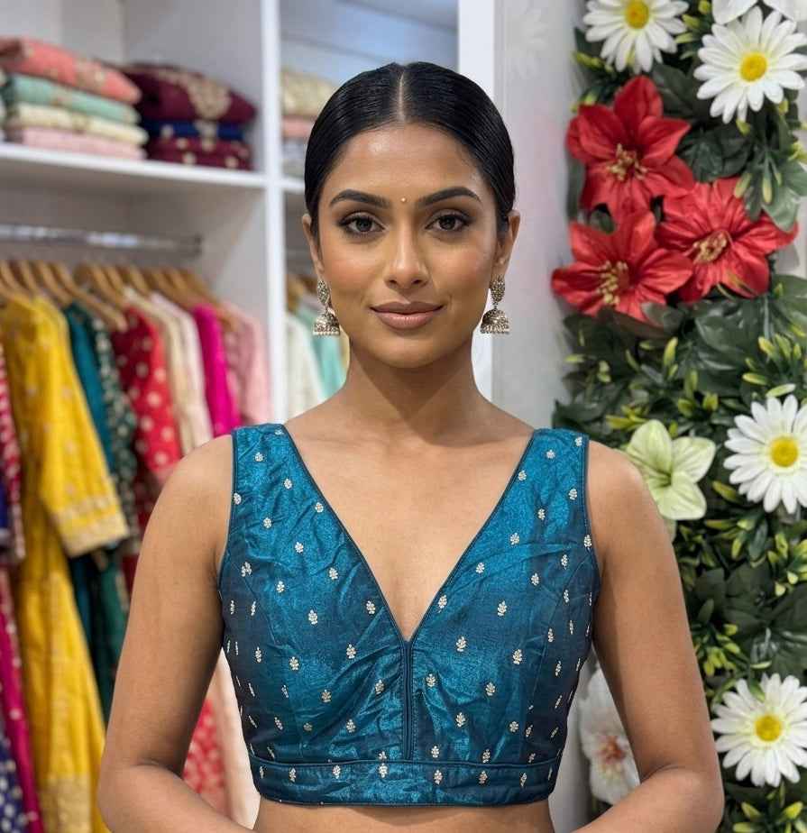 Tissue Silk Embroidered Blouse