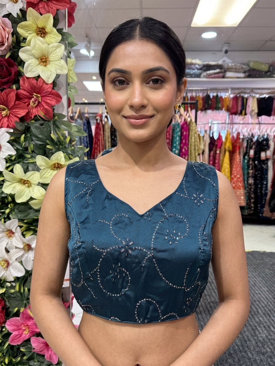 Fendi Silk Zardosi Blouse