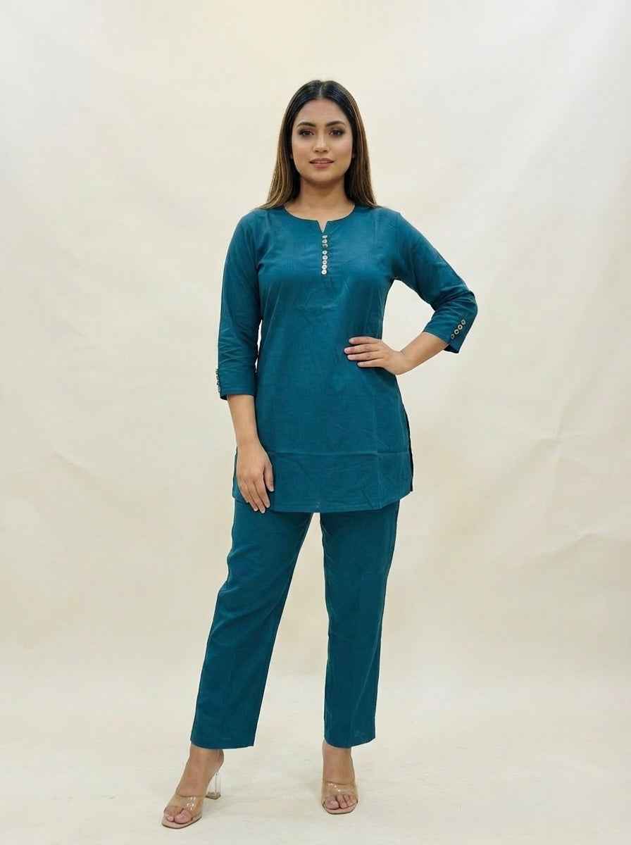 Plain Cotton Kurti Tops