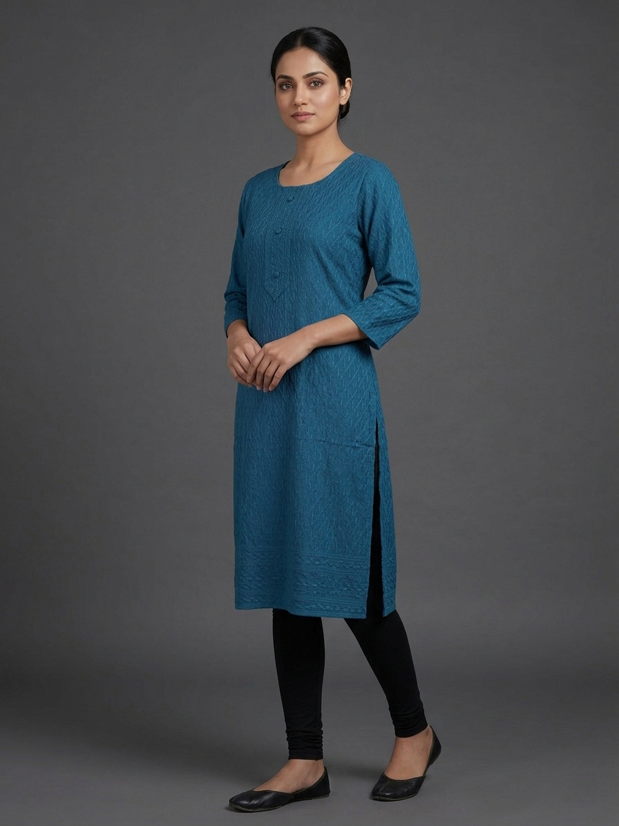 Lucknowi Chikankari Kurti Top