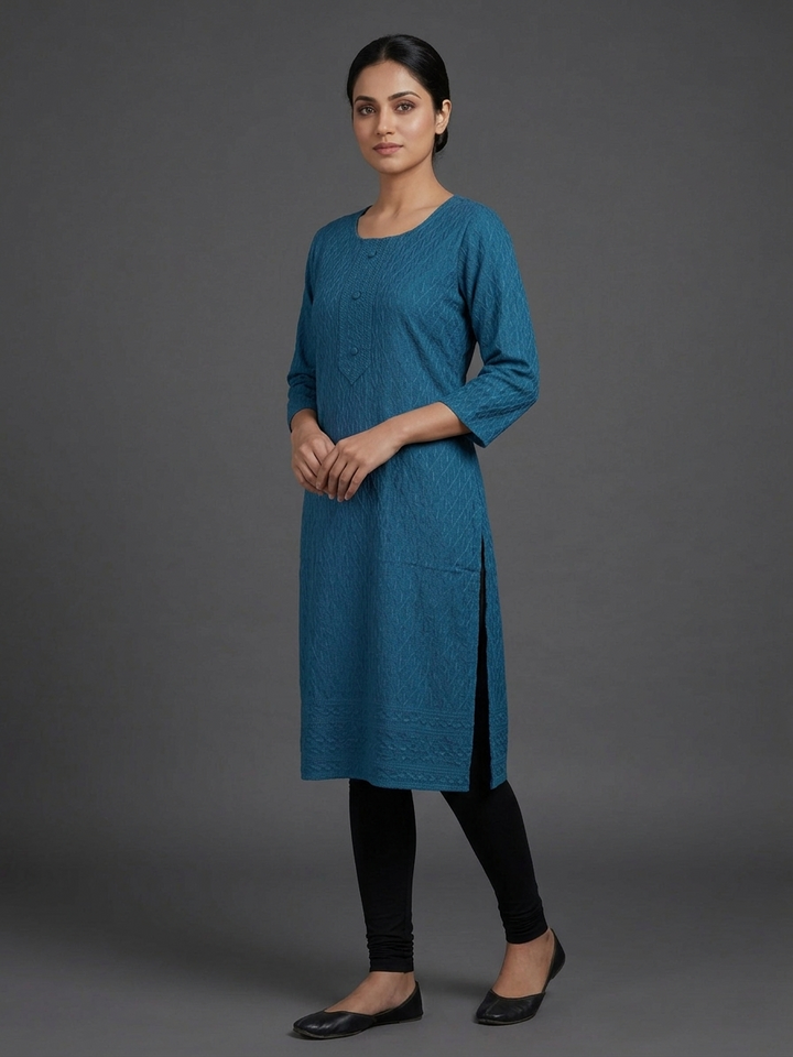 Lucknowi Chikankari Kurti Top