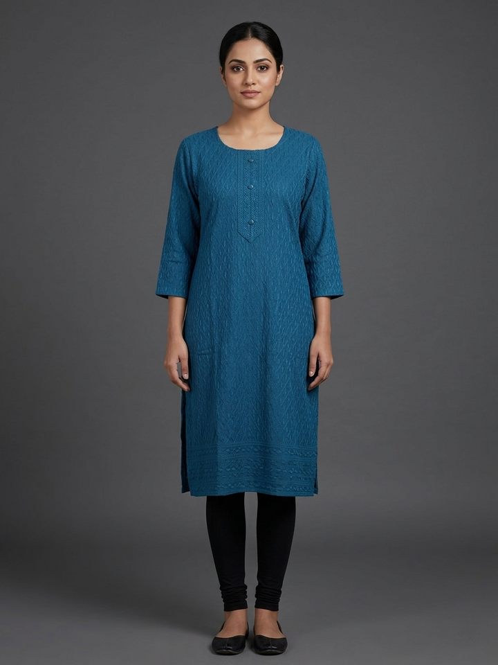 Lucknowi Chikankari Kurti Top
