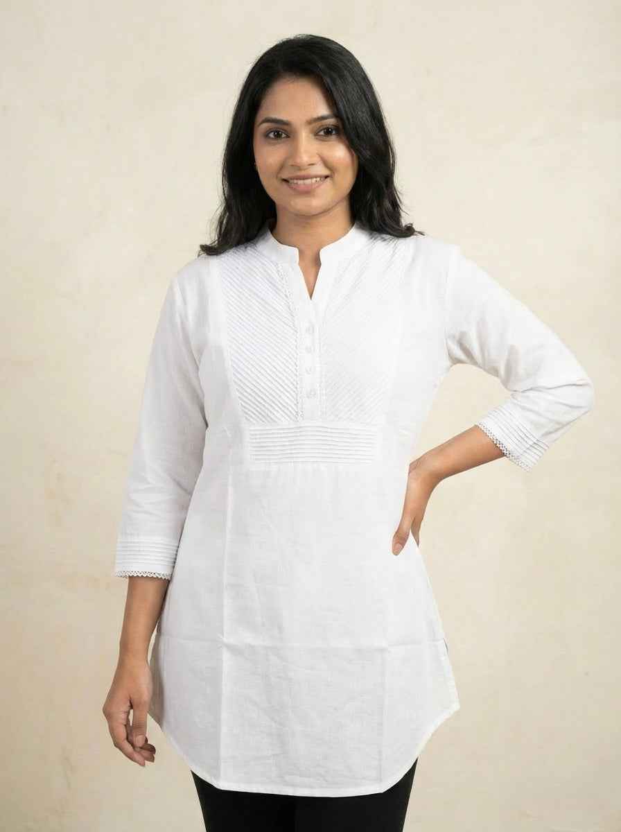 Slub Cotton Short Kurti Top