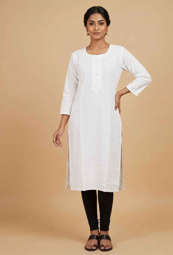 Lucknowi Chikankari Kurti Top