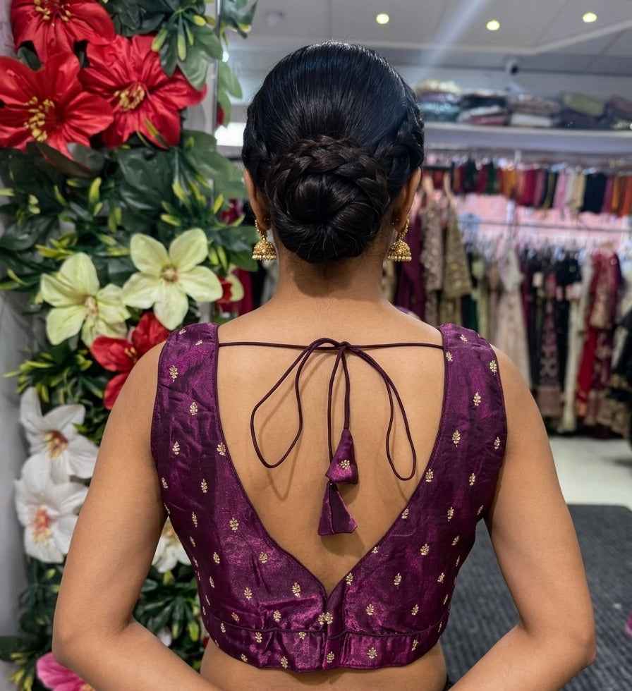 Tissue Silk Embroidered Blouse