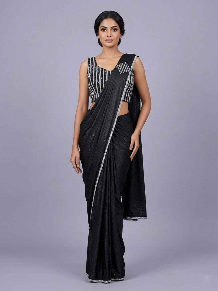 Readymade Saree Lace Stone Sequin Blouse