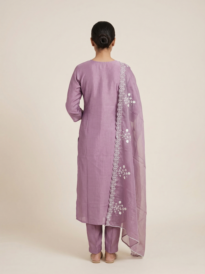 Cotton Floral Thread Kurti Set