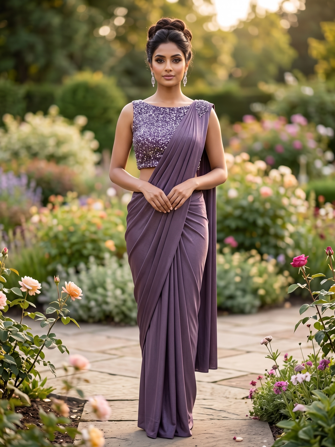 Readymade Lycra Saree Blouse with Sequin