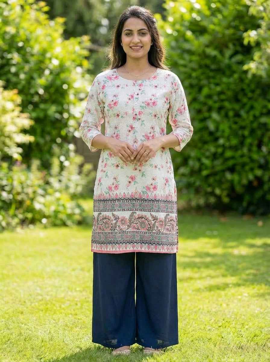 Printed Floral Kurti Top